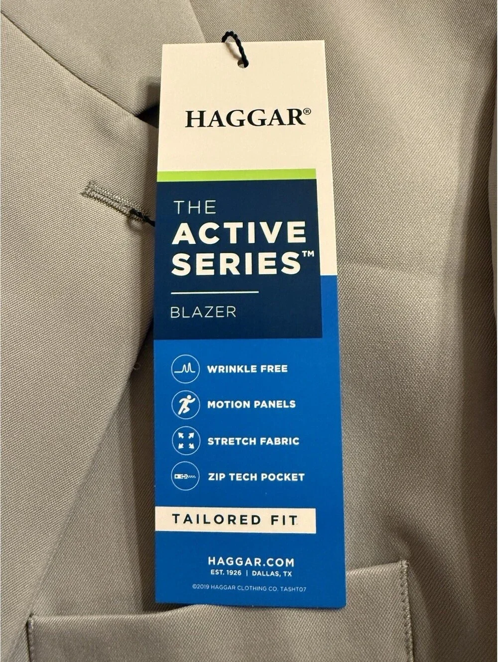 Haggar Active Series Tailored Fit Blazer Men’s Size 54R Light Grey